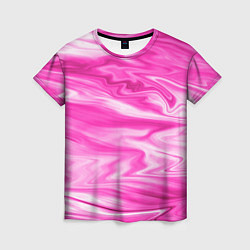 Футболка женская Розовая мраморная текстура, цвет: 3D-принт