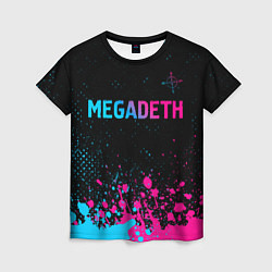 Футболка женская Megadeth - neon gradient, цвет: 3D-принт