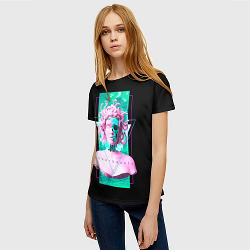 Женская футболка Бюст Горгоны / 3D-принт – фото 3