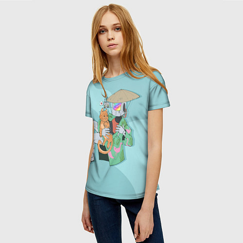 Женская футболка Бродяга с друзьями / 3D-принт – фото 3