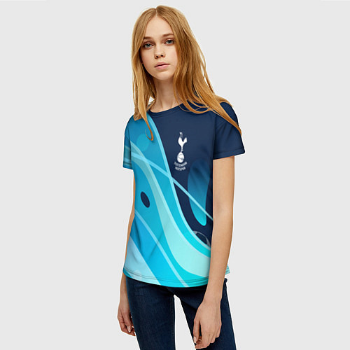 Женская футболка Tottenham hotspur Абстракция / 3D-принт – фото 3