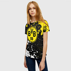 Футболка женская Borussia Краска, цвет: 3D-принт — фото 2