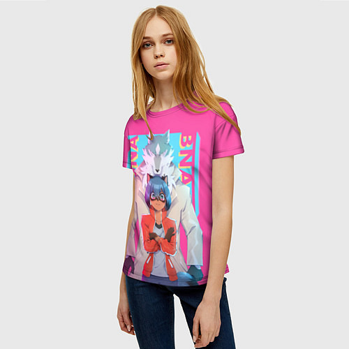 Женская футболка Сиро и Митиру - Совершенно новое жевотное / 3D-принт – фото 3