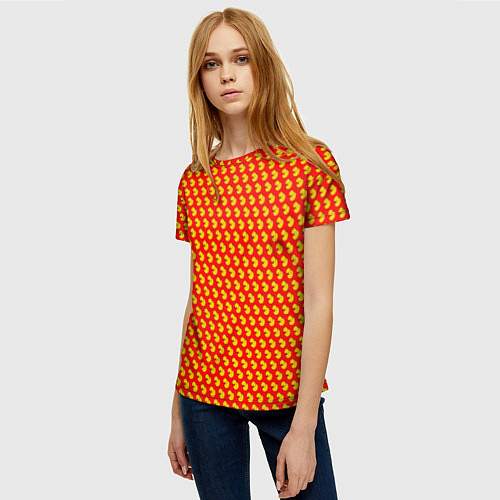 Женская футболка Ути ути-пути Красный / 3D-принт – фото 3