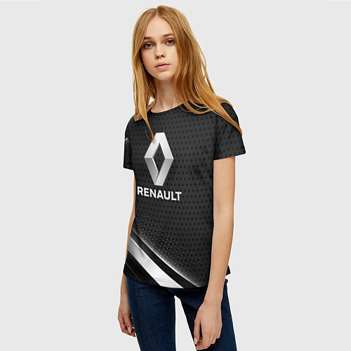 Женская футболка Renault абстракция / 3D-принт – фото 3