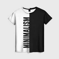 Футболка женская MINIMALISM - BLACK AND WHITE, цвет: 3D-принт