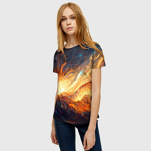 Женская футболка Центр вселенной - Абстракция / 3D-принт – фото 3