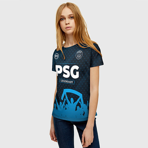 Женская футболка PSG legendary форма фанатов / 3D-принт – фото 3