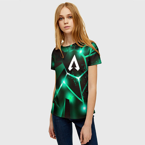 Женская футболка Apex Legends разлом плит / 3D-принт – фото 3