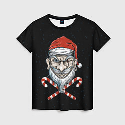 Футболка женская Santa Pirate, цвет: 3D-принт