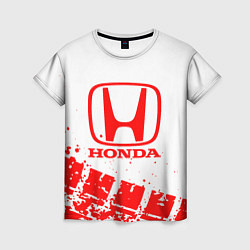 Футболка женская Honda - красный след шины, цвет: 3D-принт