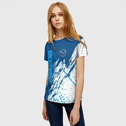 Футболка женская Mazda - краска, цвет: 3D-принт — фото 2