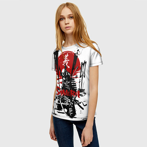 Женская футболка Самурай Ранен Стрелами / 3D-принт – фото 3