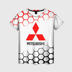 Футболка женская Mitsubishi - логотип, цвет: 3D-принт