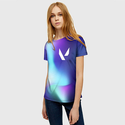 Женская футболка Valorant northern cold / 3D-принт – фото 3