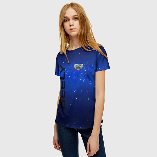 Женская футболка Geely - звёзды / 3D-принт – фото 3