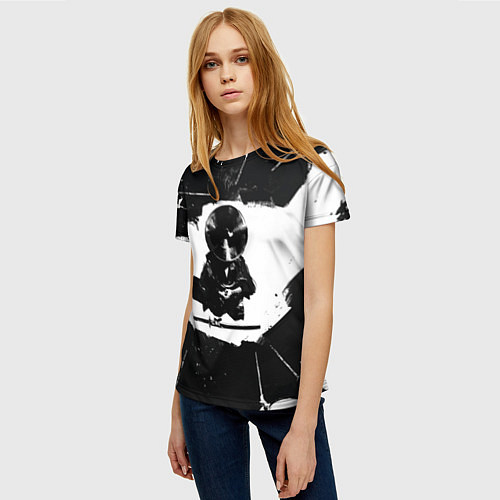 Женская футболка Дзин в окружении / 3D-принт – фото 3