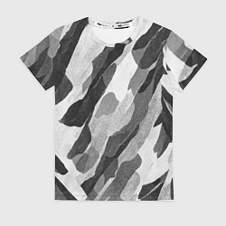 Футболка женская Зимник - камуфляж зимний косой, цвет: 3D-принт