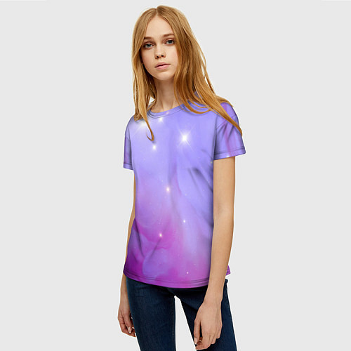 Женская футболка Космическое одеяло / 3D-принт – фото 3