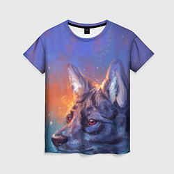 Футболка женская Замерзший волк зимой, цвет: 3D-принт