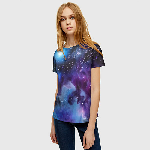 Женская футболка Дым вселенной / 3D-принт – фото 3