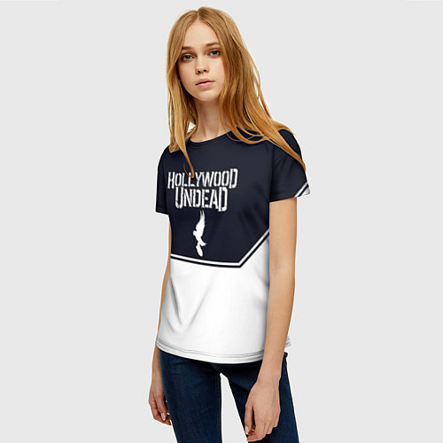 Женская футболка Hollywood Undead краска / 3D-принт – фото 3