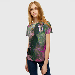 Футболка женская Абстрактные краски и силуэты, цвет: 3D-принт — фото 2