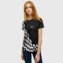 Футболка женская UAZ racing flag, цвет: 3D-принт — фото 2