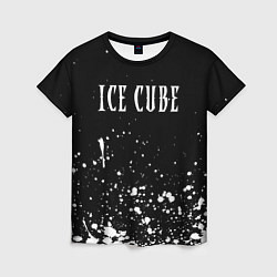 Футболка женская Ice Cube - брызги краски, цвет: 3D-принт