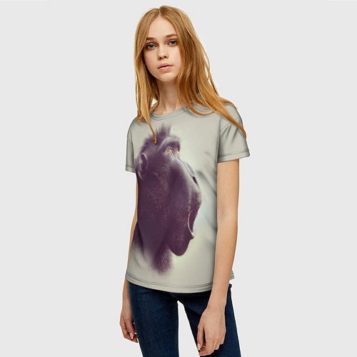 Женская футболка Удивленная обезьяна / 3D-принт – фото 3