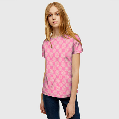 Женская футболка Классические узоры - паттерн / 3D-принт – фото 3