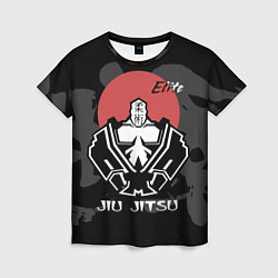 Футболка женская Jiu-Jitsu red sun logo, цвет: 3D-принт