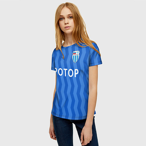Женская футболка ФК Ротор - Футбол в Волгограде / 3D-принт – фото 3