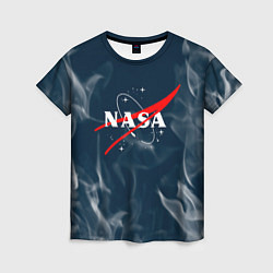 Женская футболка Nasa пламя