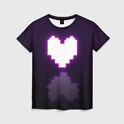 Футболка женская Undertale heart neon, цвет: 3D-принт