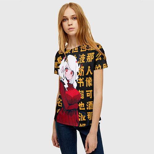 Женская футболка Helltaker girl / 3D-принт – фото 3