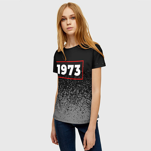Женская футболка 1973 - в красной рамке на темном / 3D-принт – фото 3