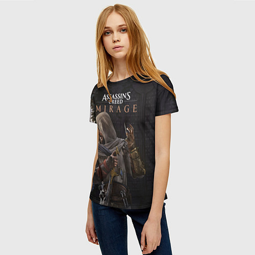 Женская футболка Скрытый Басим Assassins creed mirage / 3D-принт – фото 3