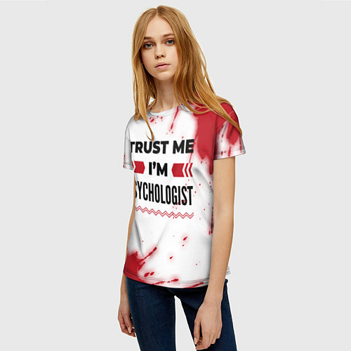 Женская футболка Trust me Im psychologist white / 3D-принт – фото 3