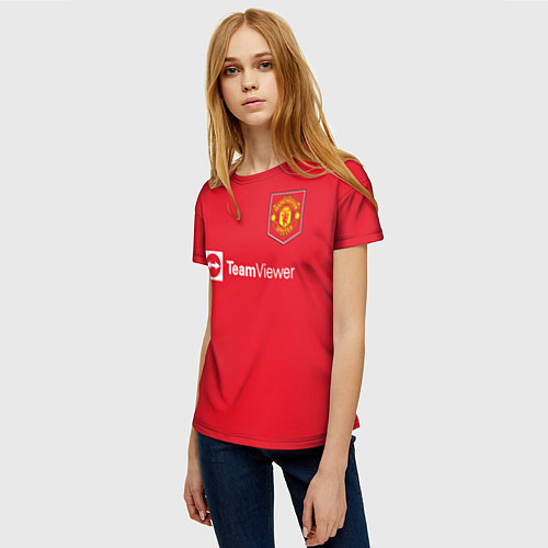 Женская футболка Криштиану Роналду Манчестер Юнайтед форма 20222023 / 3D-принт – фото 3