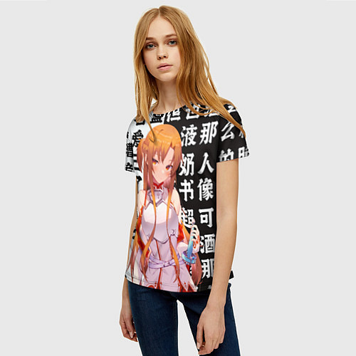 Женская футболка Асуна - Sword art online / 3D-принт – фото 3