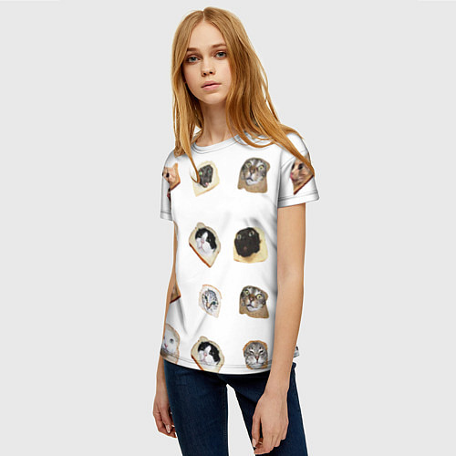 Женская футболка Хлебокоты / 3D-принт – фото 3