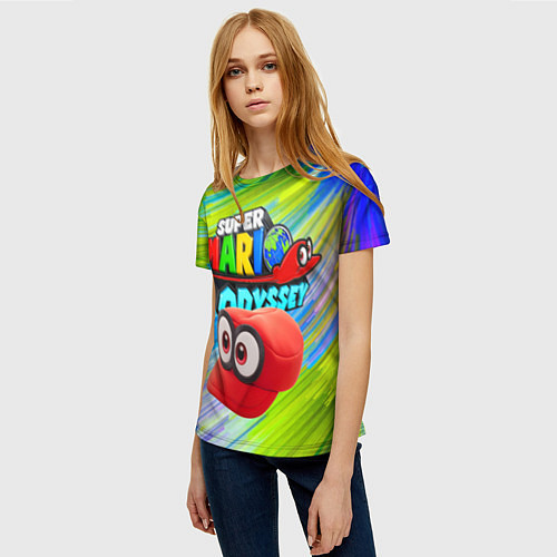 Женская футболка Super Mario Odyssey - Nintendo - Бейсболка / 3D-принт – фото 3
