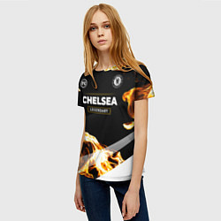 Футболка женская Chelsea legendary sport fire, цвет: 3D-принт — фото 2