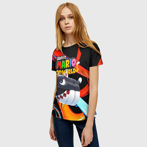 Женская футболка Cat Bullet Bill - Super mario 3D World - Nintendo / 3D-принт – фото 3