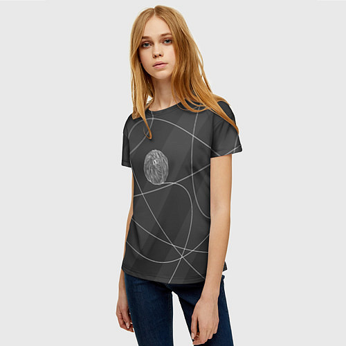Женская футболка Клубок ниток / 3D-принт – фото 3