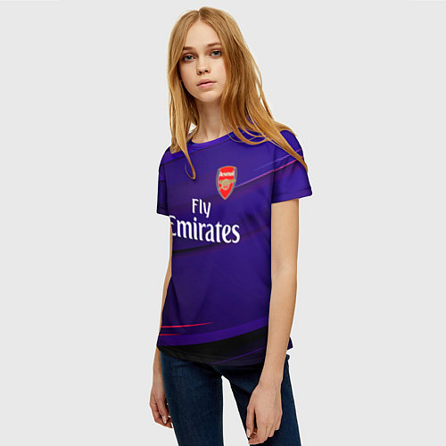 Женская футболка Arsenal Абстракция / 3D-принт – фото 3