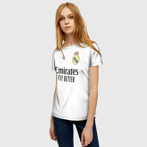 Женская футболка Реал Мадрид форма 20222023 / 3D-принт – фото 3
