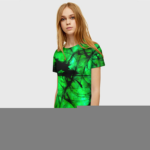 Женская футболка Зеленый фантом / 3D-принт – фото 3