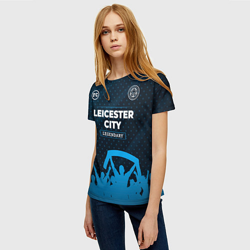 Женская футболка Leicester City legendary форма фанатов / 3D-принт – фото 3